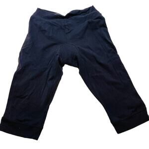 Sheila Moon Padded Cycling Pants Leggings Womens XL Black Fleece Crossover Capri